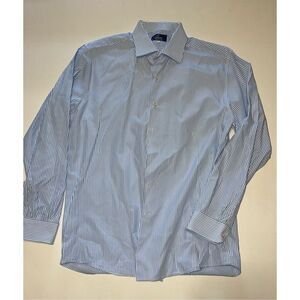 Arnau Barcelona Dress Shirt‎ Men’s L White Blue Spanish Designer A21
